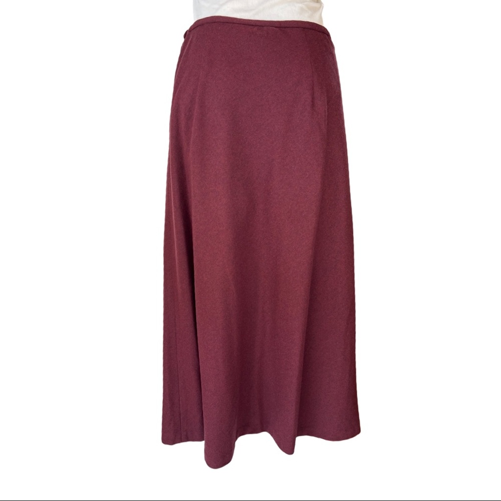 Vintage Pendleton Maxi Skirt 100% virgin wool, deep plum color